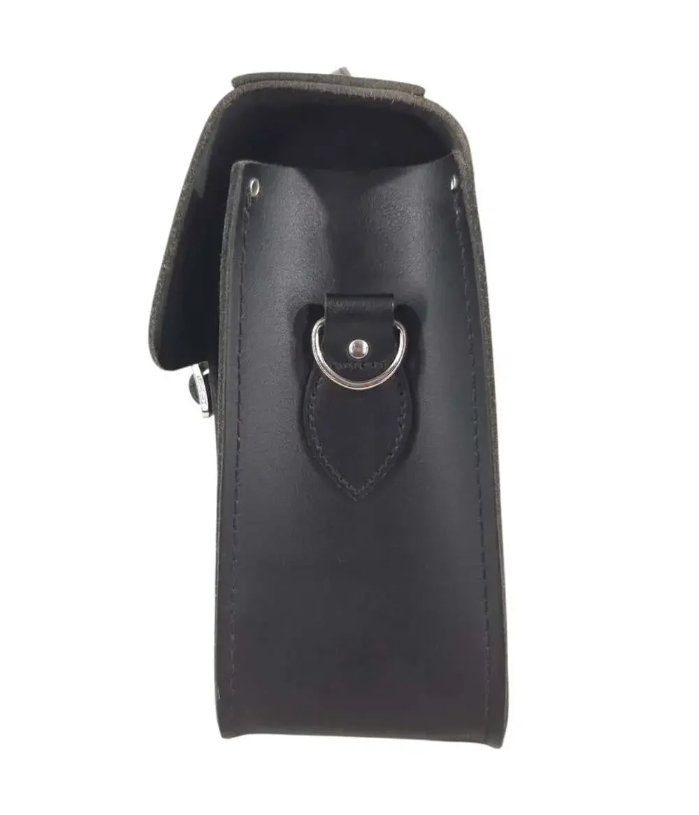 Cambridge Satchel Company Classic Leather Messenger Bag Medium Mens Black $275